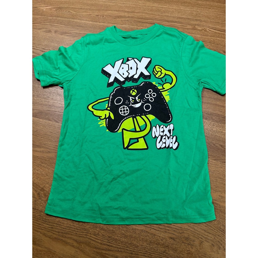 Xbox Next Level Green Graphic T-Shirt‎ Boys Youth Size M(8) Gaming Tee